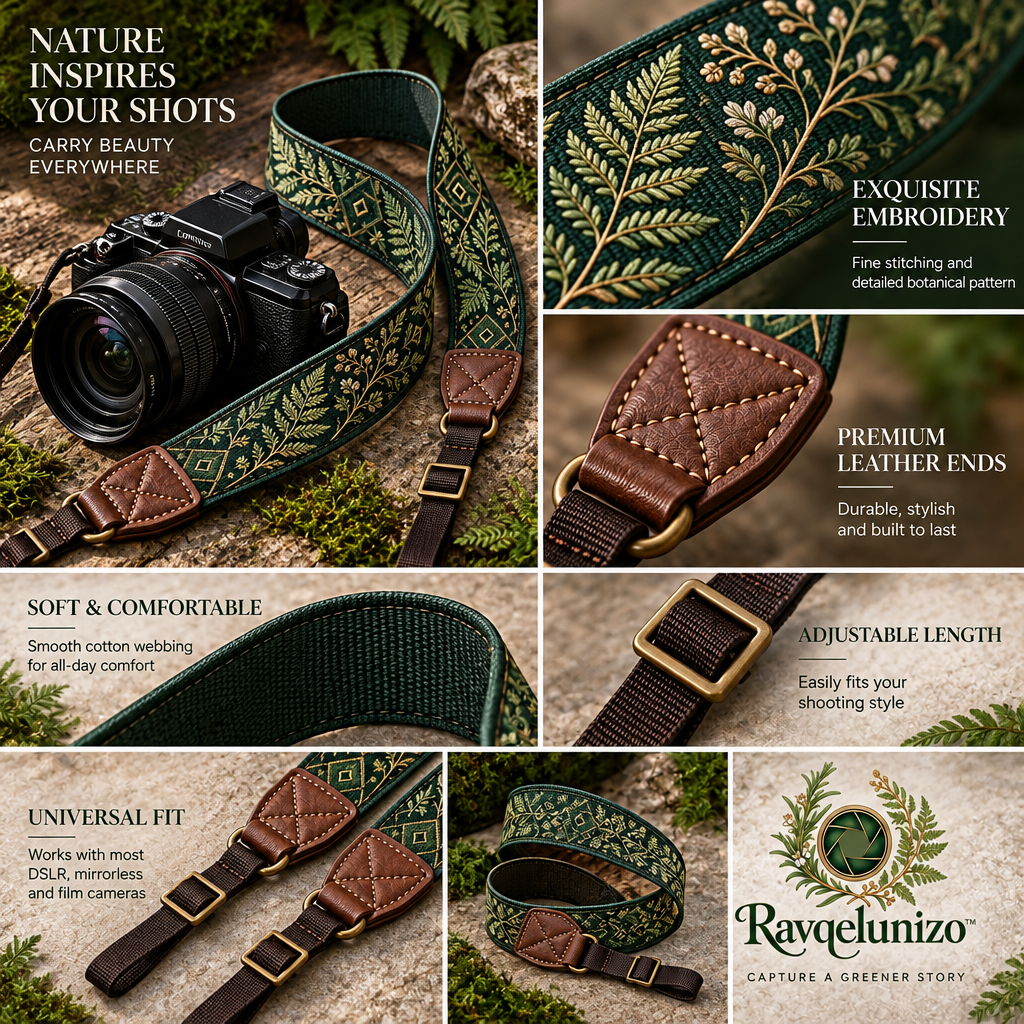Verdant Botanical Camera Strap — view 3