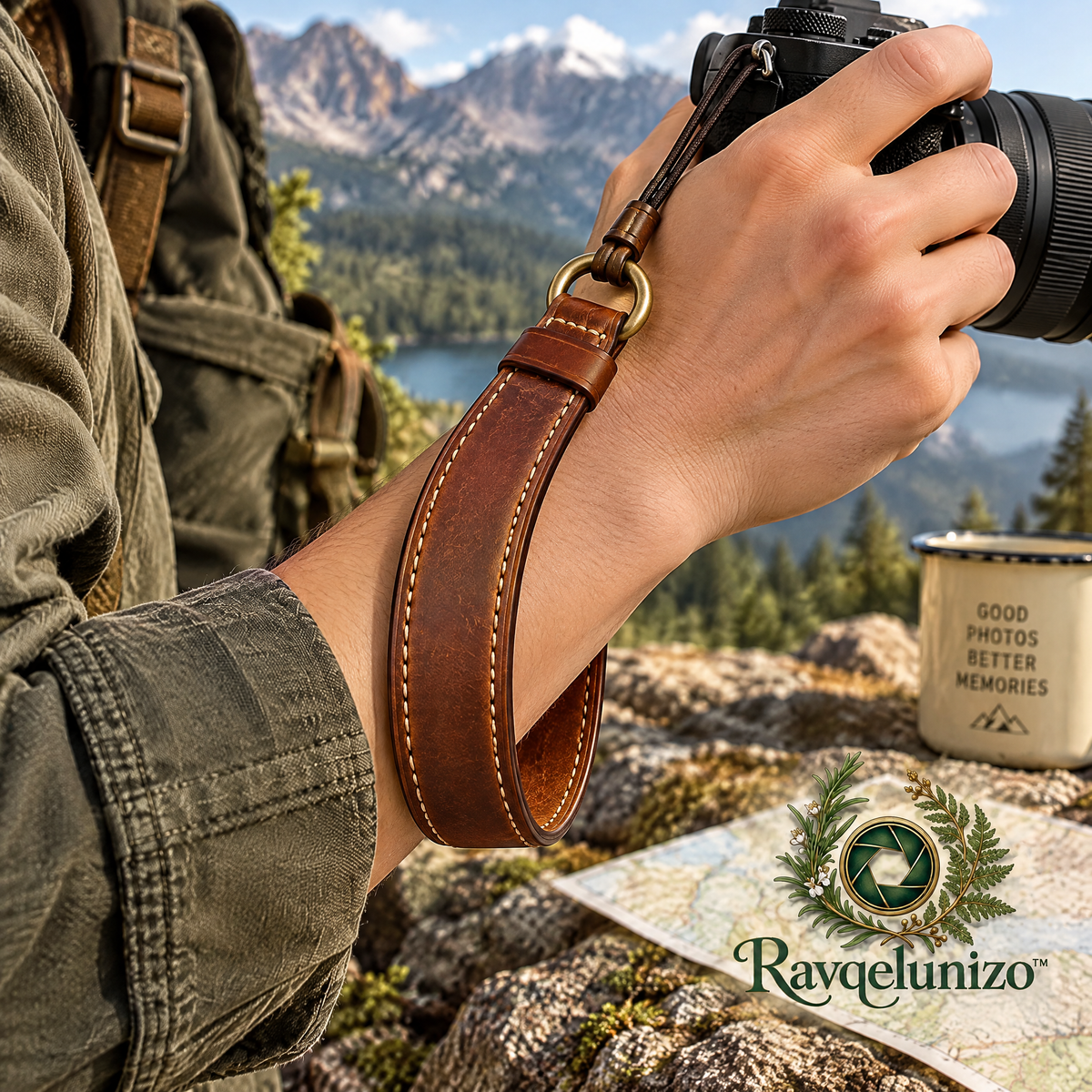 Heritage Leather Wrist Strap — view 2